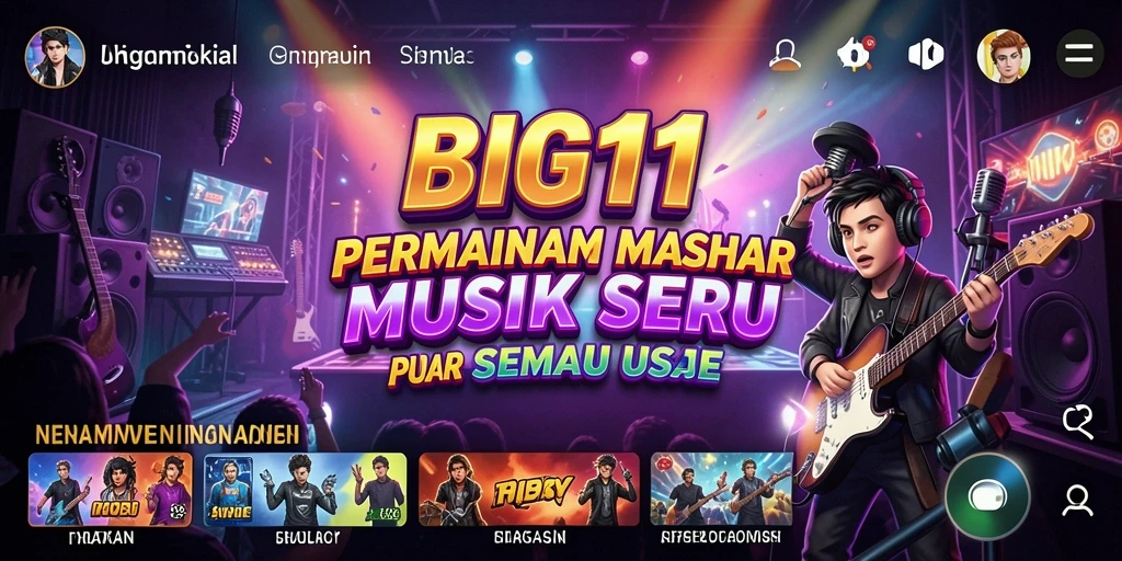 Tangkapan layar gameplay <strong>BIG11</strong> saat menikmati lagu-lagu musik.