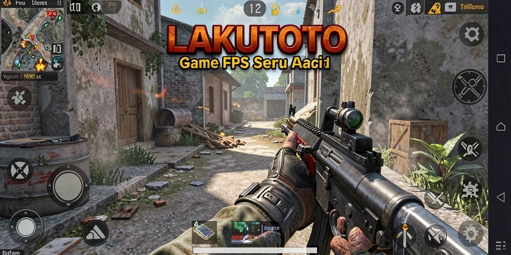 Screenshot gameplay <strong>LAKUTOTO</strong> yang menunjukkan aksi seru dalam pertempuran FPS.