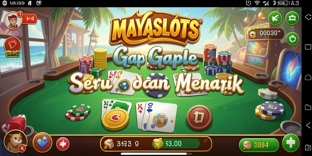 Tampilan gameplay Gaple yang menarik di MAYASLOTS.