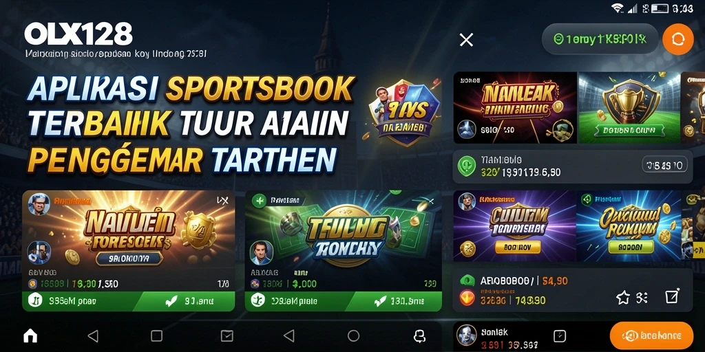 Tampilan menarik aplikasi OLX128 dengan fitur Sportsbook yang interaktif.