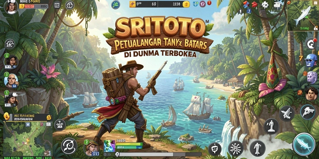 Screenshot gameplay SRITOTO yang menampilkan eksplorasi dunia terbuka.